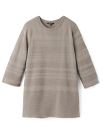 シャドーボーダーチュニックニット/パープル(083)