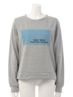 デニムラベル裏毛PO/杢GRY