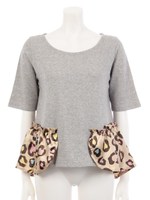 ヒョウフリル      プルオーバー/GY