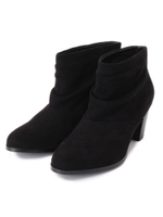 フェイクスウェードギャザーショートブーツ/ダークブラウン(043)