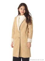 フェイクムートンコート/ライトベージュ