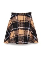 girlチェックスカート/WHTxBLK