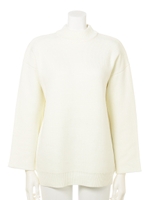 【CASUAL】ボトルネックルーズニット/ホワイト