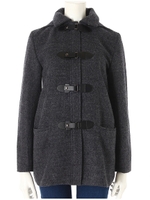 【デコログコラボ】ショート丈ダッフルコート/グレー