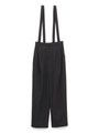 サスペンダー付きタックパンツ/BLK