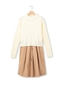 ニット+ワンピースセット/ホワイト系(002)