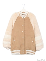 ファーラインブルゾン/ベージュ