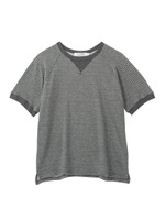 ボーダーラグランカットソー/チャコールグレー(314)