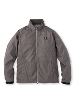 千鳥チェックスタンドジップアップブルゾン/チャコールグレー(114)