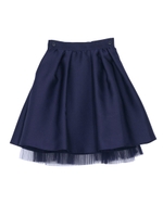 Lady 2wayラップフレアースカート/ブラック