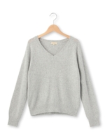 アンゴラ混Vネックニット/ライトブルー(091)