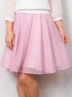 シアーチェックスカート/ラベンダー