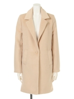 シャギーカラーチェスターコート/グレー