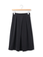 スウェード調タックミモレ丈スカート/キャメル(041)