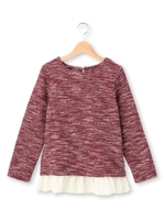 ツイードシフォンドッキングプルオーバー/ピンク系(475)