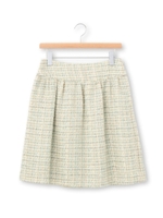 ツイードフレアスカート/ライトグリーン(421)