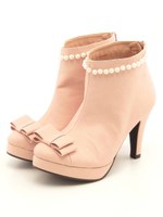 パールリボンブーティー/ブラック