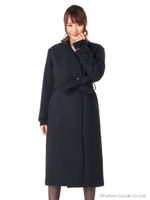 ロングチェスターガウンコート/キャメル