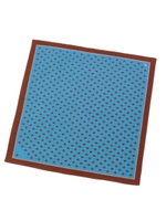 小紋プリントハンカチ/ライトブルー(491)