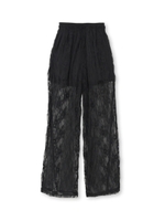 Honey mi Honey レーシーワイドパンツ/ブラック(019)