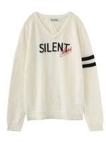 L/S KNIT TOP SILENT/WHITE