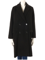 【デコログコラボ】バイカラーWチェスターコート/ブラック