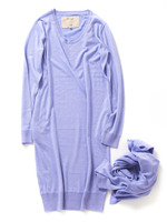 カシミヤ混ニットワンピース/グリーン