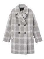 シャギーチェックテーラーコート/ネイビー系(293)