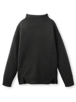 ジッパーモックネックニット/グレー(012)