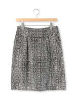 ツイード調ミディ丈スカート/ブラック(019)