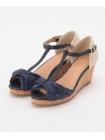 ツイストTストラップサンダル/アイボリー(504)