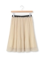 プリーツシフォンスカート/ベージュ(052)