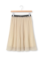 プリーツシフォンスカート/ベージュ(052)