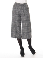 起毛チェックガウチョ/ブラック系