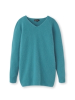 Vネックカシミヤニット/グリーン(022)