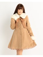 【LIZ LISA】ブローチ付コート/モカ