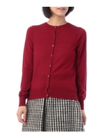 ウールクールネックカーディガン/ワインレッド(063)