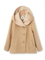 ビックフードダブルフェイスコート/キャメル(541)