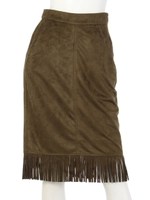 フェイクスエードタイトSK/カーキ