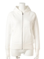 SWEAT ZIP HOODIE/WHITE