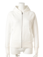 SWEAT ZIP HOODIE/WHITE