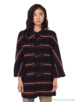 カラミボーダーコート/ネイビー