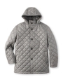 シャドー千鳥メランジタフタキルティングブルゾン/ライトグレー(011)