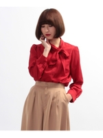 バックダーツボウタイブラウス/レッド(062)