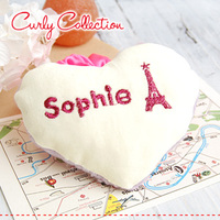 sophie Big ハートシュシュ［ホワイトベロア×パープルボア］