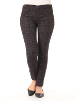 レース柄プリントレギパン/チャコール