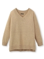 Vネックニットプルオーバー/ベージュ(052)