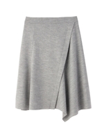 [L]ウールフレアスカート/グレー(012)