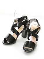 ベルテッドサンダル/ブラック