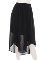 【mystic】シフォンスカート/ブラック